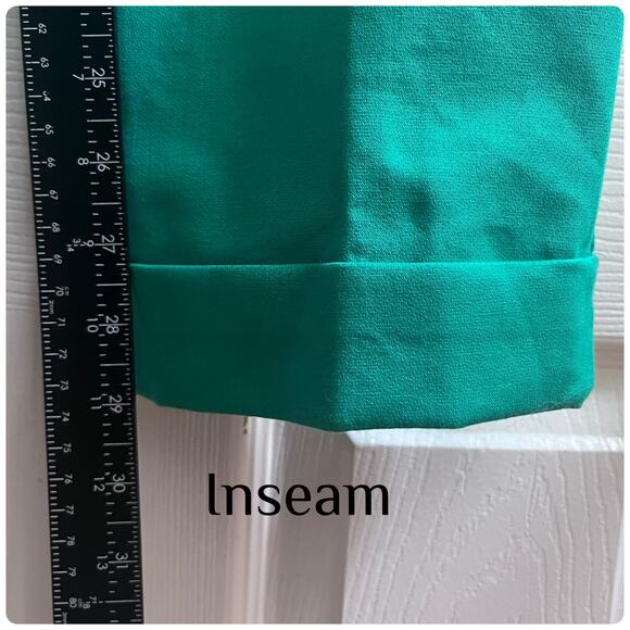 Ann Taylor New Kelly Green The Tall High Rise Eva Cuff Ankle Pant Size 6 #59646 - Picture 10 of 12